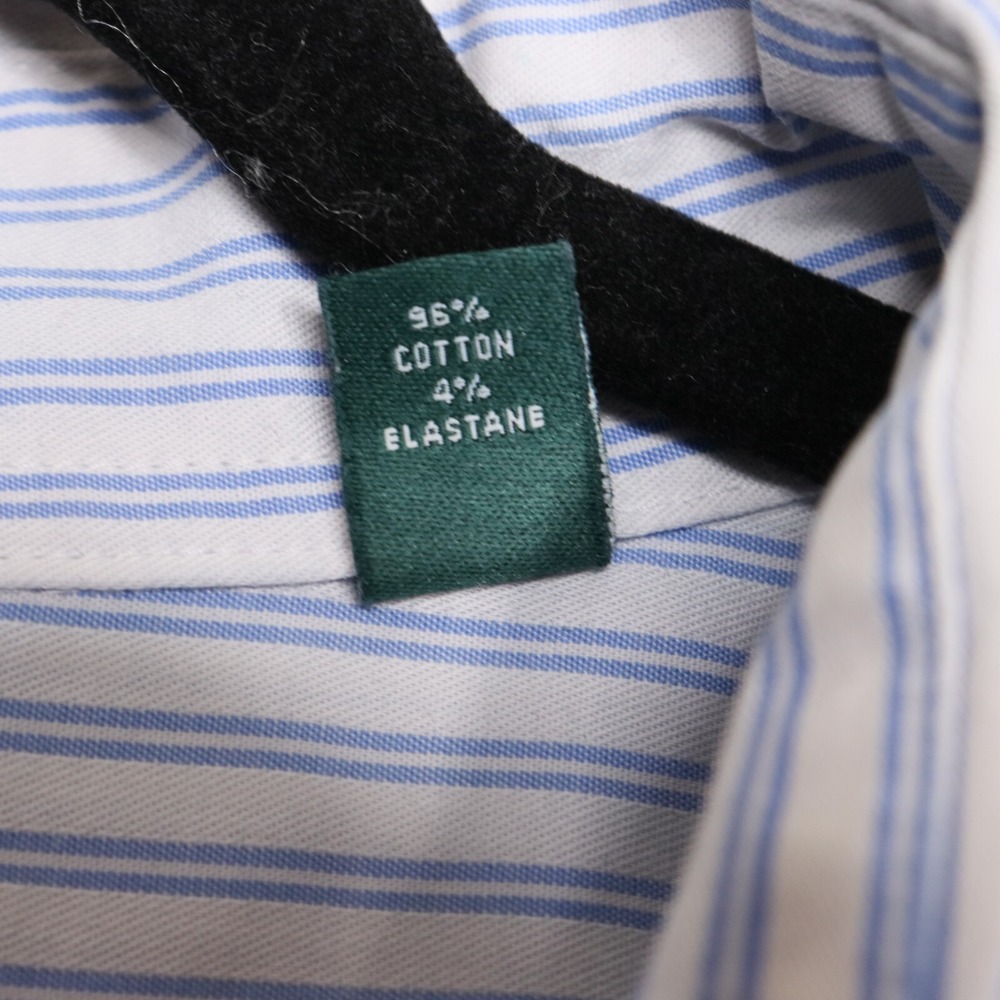 Lauren Ralph Lauren Button Up Shirt Mens Sz 19 36/37 Blue Tall Fit Supima Cotton - Picture 5 of 9